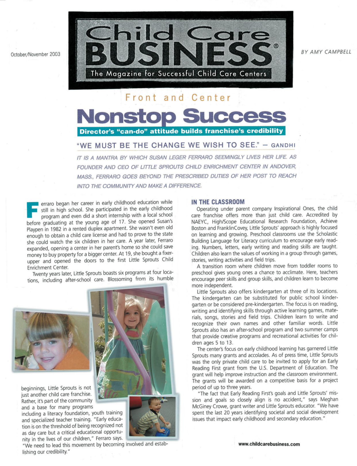 Child Care Business Article