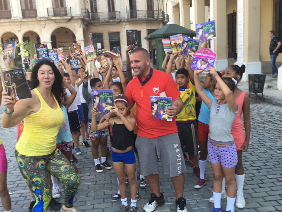 Such an honor to work with @FirstBook to bring 200+ books to students in Cuba.